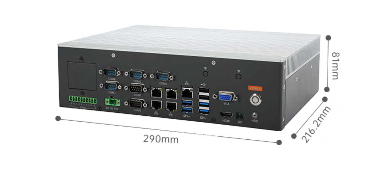 該款機(jī)器整體主要為銀灰色，尺寸為290（帶壁掛319.2）*216.2*81（帶壁掛87.5）mm（寬*深*高）。