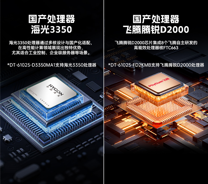 東田國(guó)產(chǎn)飛騰工控機(jī),銀河麒麟系統(tǒng)工控計(jì)算機(jī),DT-61025-FD2KMB.jpg