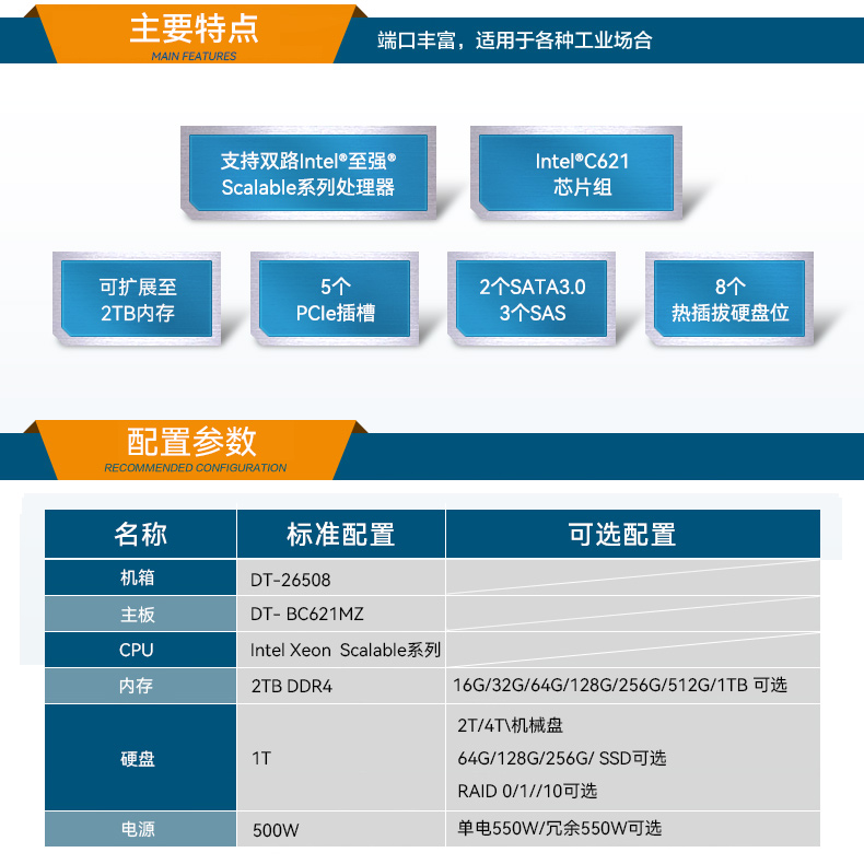 東田工控服務(wù)器,至強(qiáng)Scalable系列處理器,5PCIe擴(kuò)展工業(yè)電腦,DT-26508-BC621MZ.jpg 東田工控服務(wù)器,至強(qiáng)Scalable系列處理器,5PCIe擴(kuò)展工業(yè)電腦,DT-26508-BC621MZ.jpg