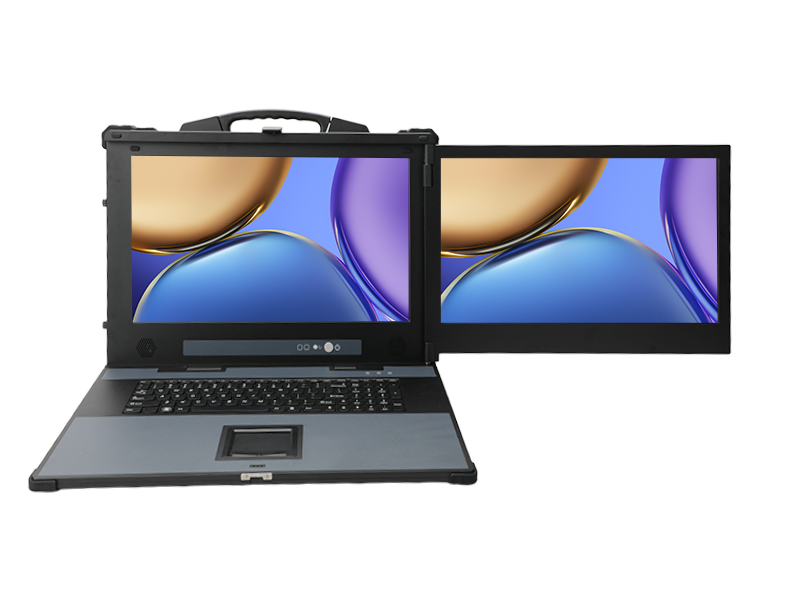 國產(chǎn)雙屏加固便攜機,海光3350麒麟系統(tǒng)主機,DTG-1427ZD-D3350MA