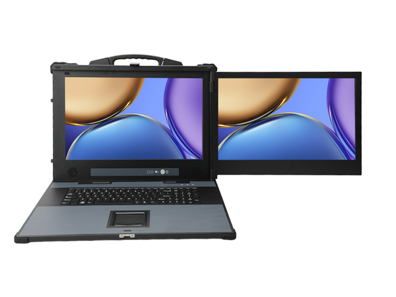 國(guó)產(chǎn)雙屏工業(yè)便攜機(jī),兆芯KX-7000統(tǒng)信UOS主機(jī),應(yīng)急指揮調(diào)度電腦,DTG-1427ZD-BKX7KMC