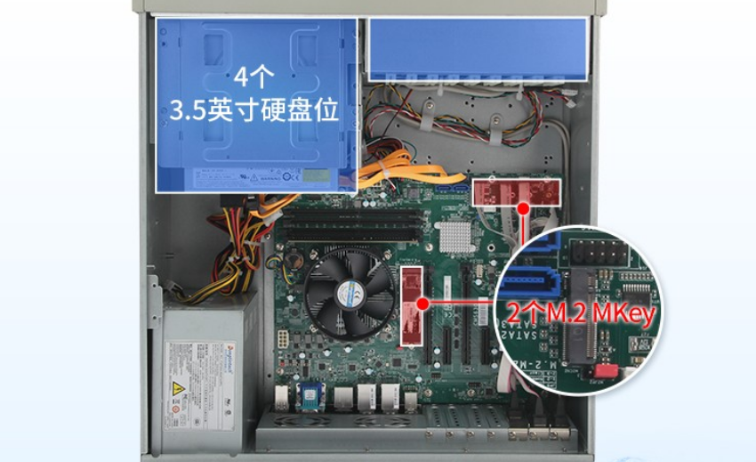 該工控機端口豐富，擴展性強，可外接多種設備，滿足客戶多種需求。